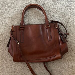 Fossil Leather Tote Bag